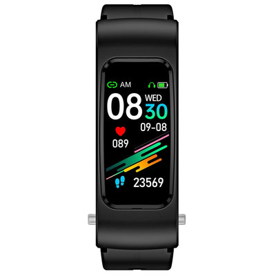 1.08 Inch Waterproof Smart Watch With Bluetooth Call - Black
