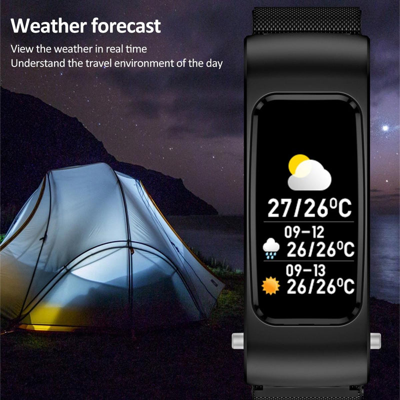 1.08 Inch Waterproof Smart Watch With Bluetooth Call - Black