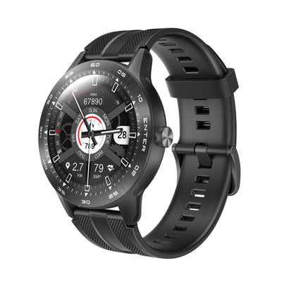 1.3 Inch Tft Smart Watch Sleep Heart Oxygen Monitoring 5Atm Waterproof Black