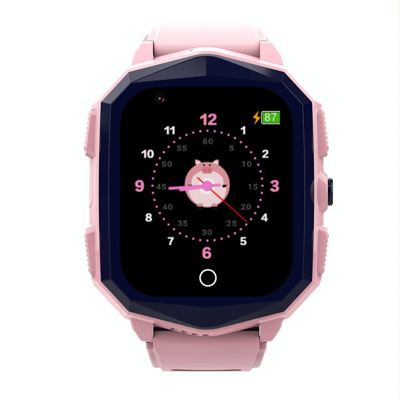 1.4 Inch 4G Gps Positioning Children Calling Watch With Sos Function - Pink