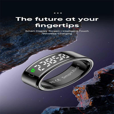 12 Size R11 Smart Ring Heart Rate Oxygen Sleep Sports - Black