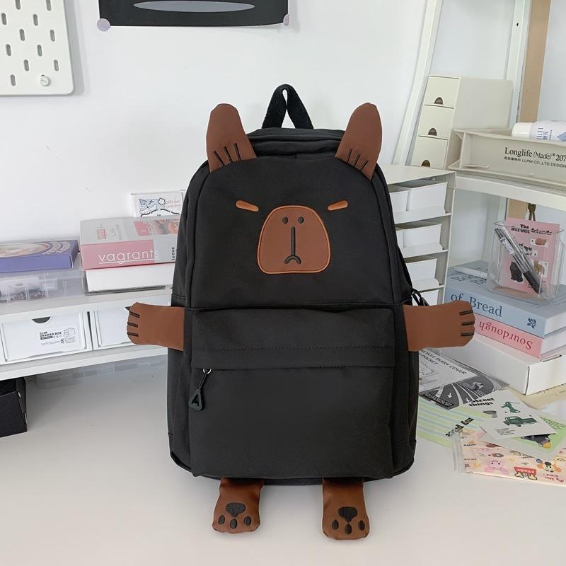 Versatile Large Capacity Backpack For Students - Black
