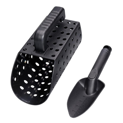 Black Metal Detector Scoop and Shovel Set for Digging