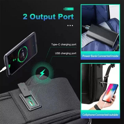 Waterproof Anti-theft Laptop Backpack - Large Capacity Black