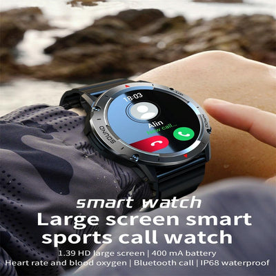 1.39 Inch Colour Screen Smart Watch Support Heart Rate Monitoring / Blood Pressure Monitoring - Black