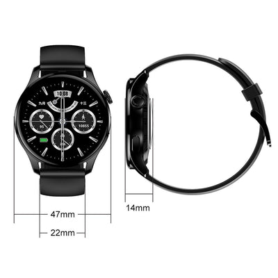 1.32 Inch Heart Rate Monitoring Smart Watch With Payment Function - Black Steel