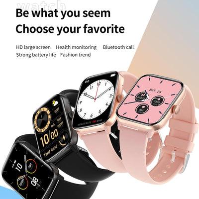 1.91 Inch Bt5.2 Smart Sport Watch Support Sleep / Heart Rate / Blood Oxygen / Temperature / Blood Pressure Health Monitor - Pink