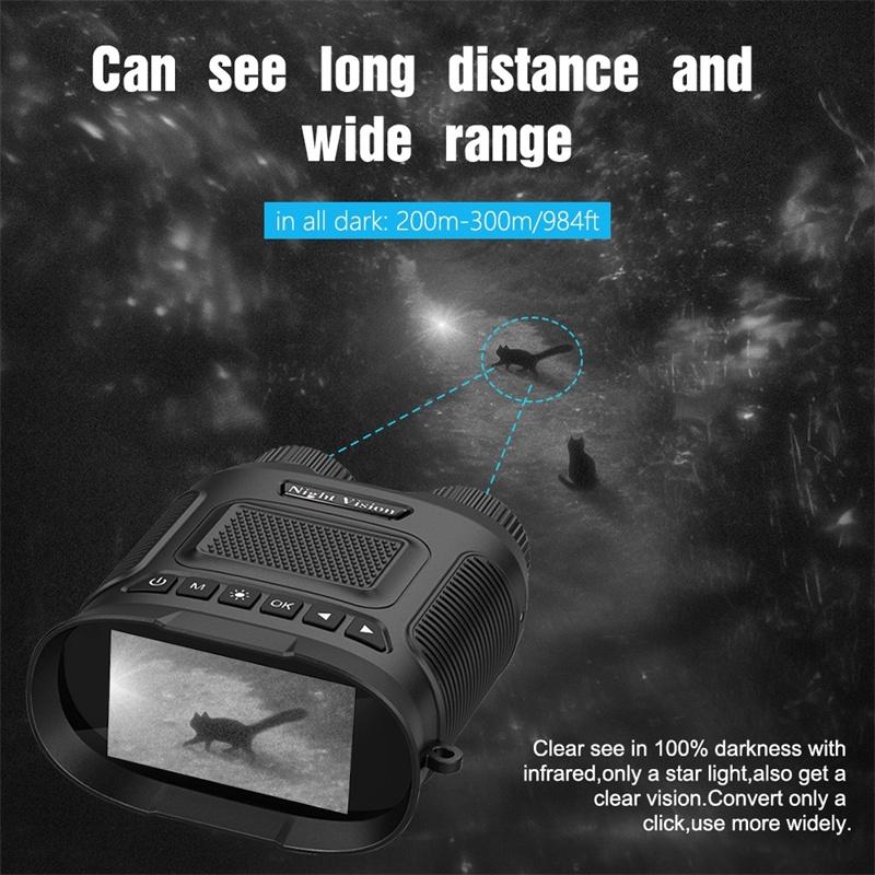 3 Digital Night Vision Binoculars with 3 Ips Screen - Black