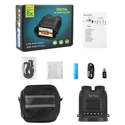 3 Digital Night Vision Binoculars with 3 Ips Screen - Black