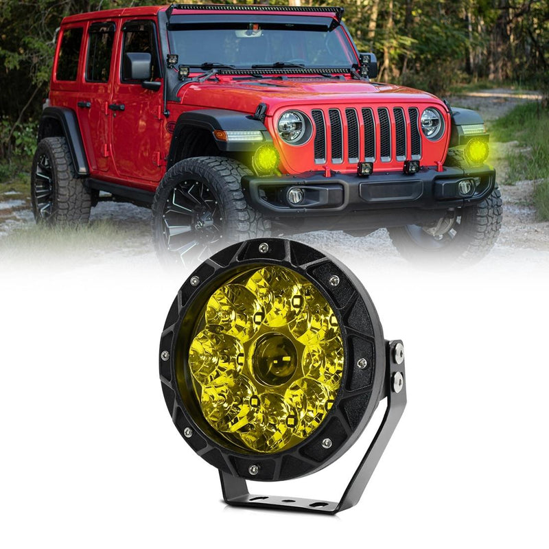38W 4000Lm / 6000K Off - Road Vehicle Round Work Light - White