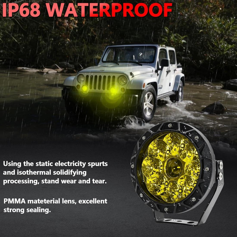 38W 4000Lm / 6000K Off - Road Vehicle Round Work Light - White