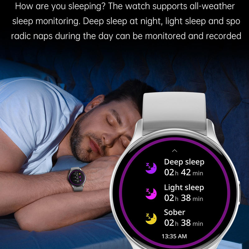 1.43 Inch Bt5.0 Ip67 Sport Smart Watch Support Bluetooth Call / Message Notification / Heart Rate / Blood Pressure Health Monitor - Black