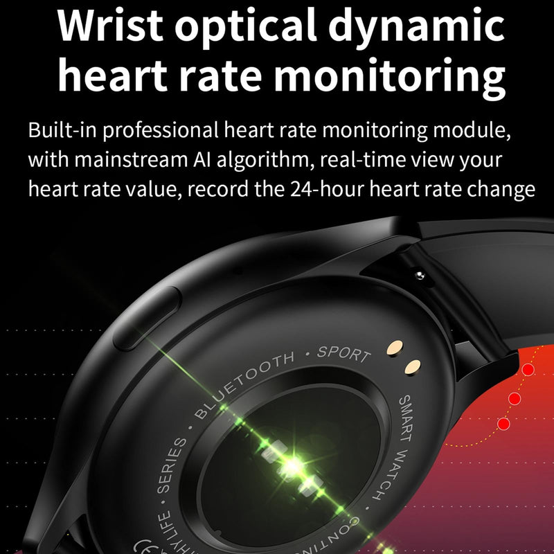 1.43 Inch Bt5.0 Ip67 Sport Smart Watch Support Bluetooth Call / Message Notification / Heart Rate / Blood Pressure Health Monitor - Black