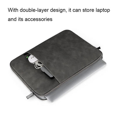 13.3 Inch Double Layer Waterproof Laptop Liner Bag - Light Gray