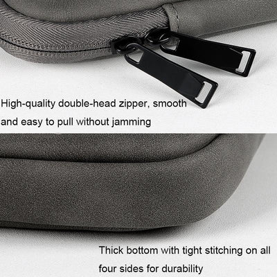 13.3 Inch Double Layer Waterproof Laptop Liner Bag - Light Gray