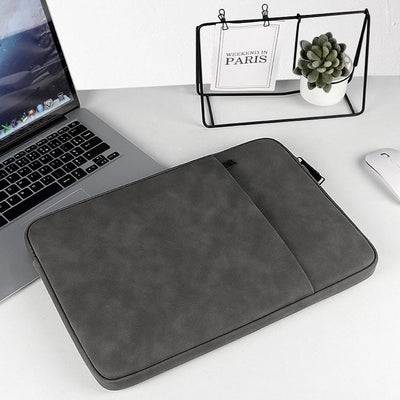 13.3 Inch Double Layer Waterproof Laptop Liner Bag - Light Gray
