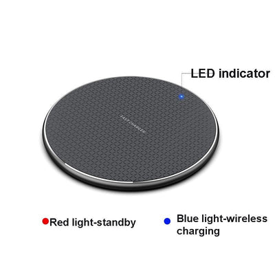 15W Plaid Desktop Wireless Charger - Black