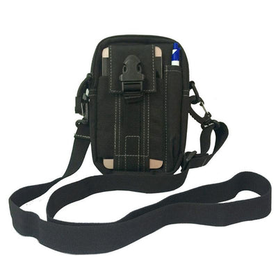 Versatile Messenger Bag With Shoulder Strap - Black