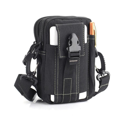 Versatile Messenger Bag With Shoulder Strap - Black