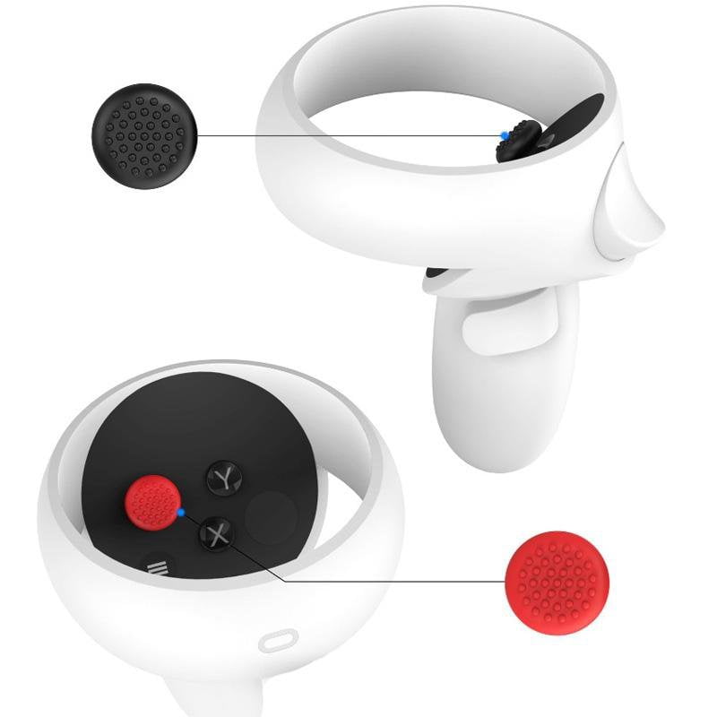 20-Piece Silicone Vr Handle Covers For Meta Quest 2 - Enhance Your Gaming Experience - White
