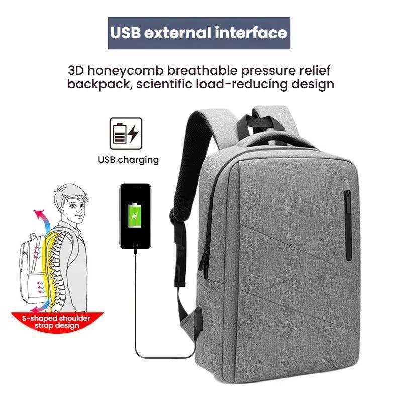 Anti Theft Usb Backpack For Business & School - Gray