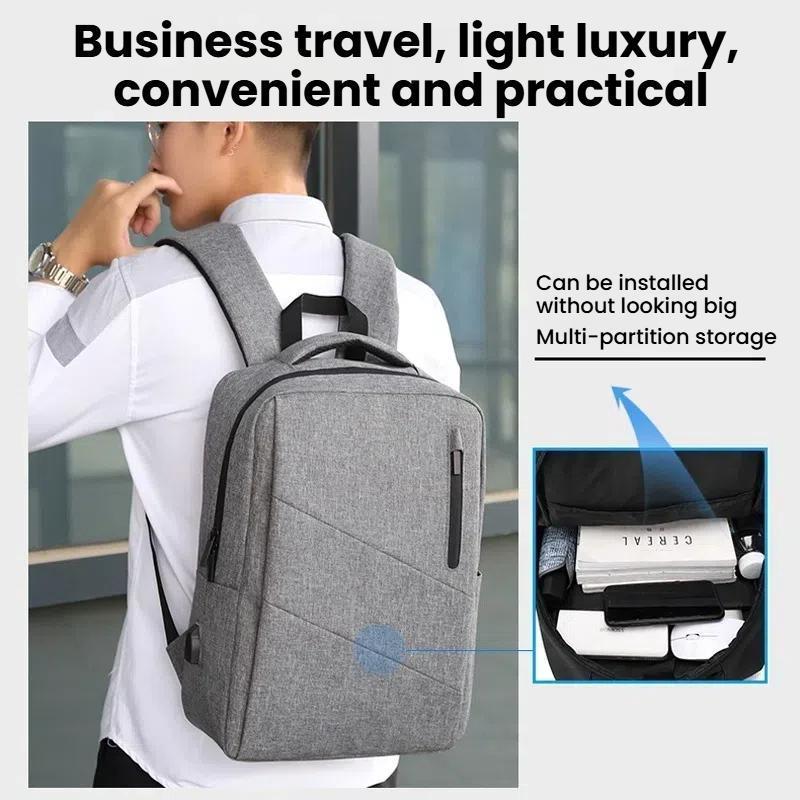 Anti Theft Usb Backpack For Business & School - Gray