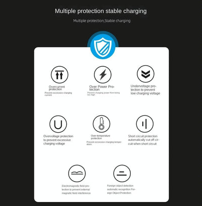 15W Foldable 3 In 1 Wireless Charger Black