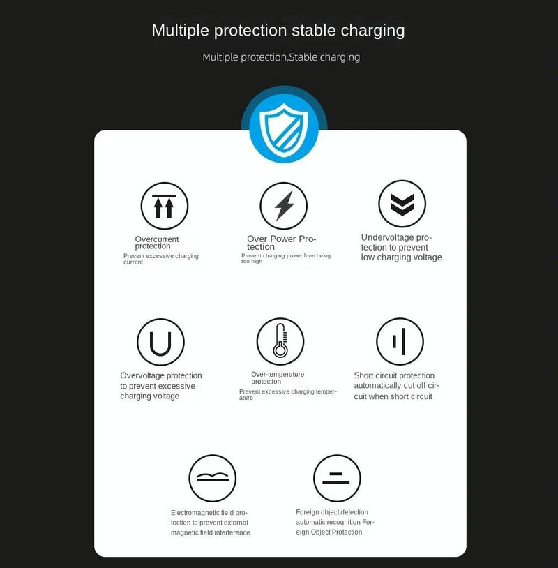 15W Foldable 3 In 1 Wireless Charger Black