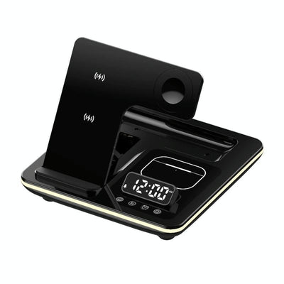 15W 5 In 1 Foldable Wireless Charger Stand - Black