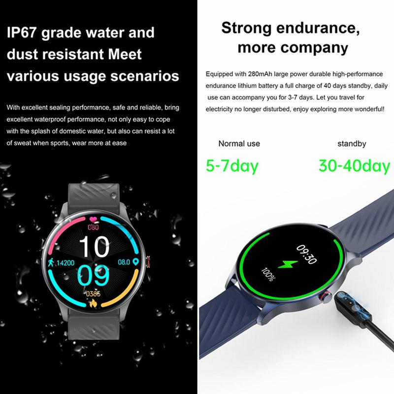 1.43 Inch Amoled Smart Watch With Bt Call & Health Tracking - Tarnish