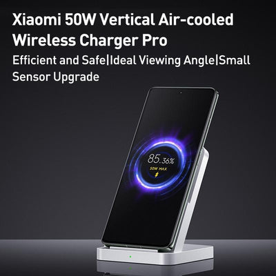 50W Vertical Air Cooled Wireless Charger White