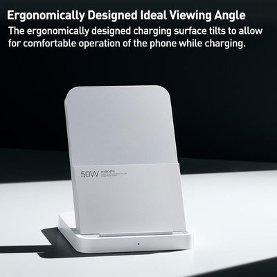 50W Vertical Air Cooled Wireless Charger White