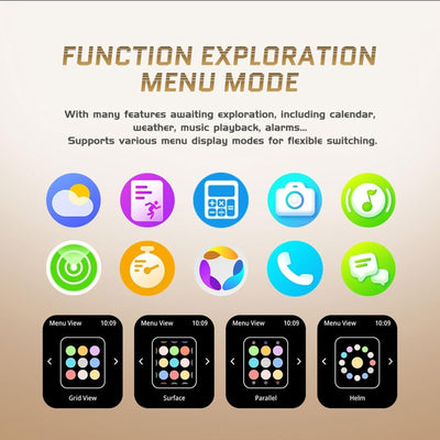 2.02 Inch Sport Smart Watch Support Bluetooth Call / Sleep / Blood Oxygen / Heart Rate / Blood Pressure Health Monitor - Black