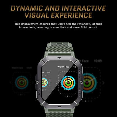 2.02 Inch Sport Smart Watch Support Bluetooth Call / Sleep / Blood Oxygen / Heart Rate / Blood Pressure Health Monitor - Black