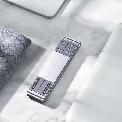 Foldable Metal Laptop Stand for Cooling and Ergonomic - Gray