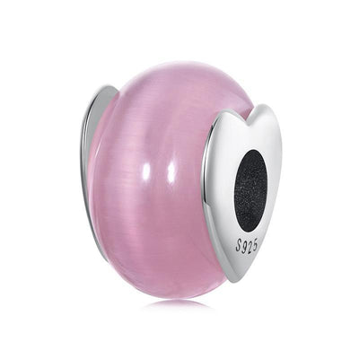 925 Sterling Silver Oxidized Love Glass Diy Beads