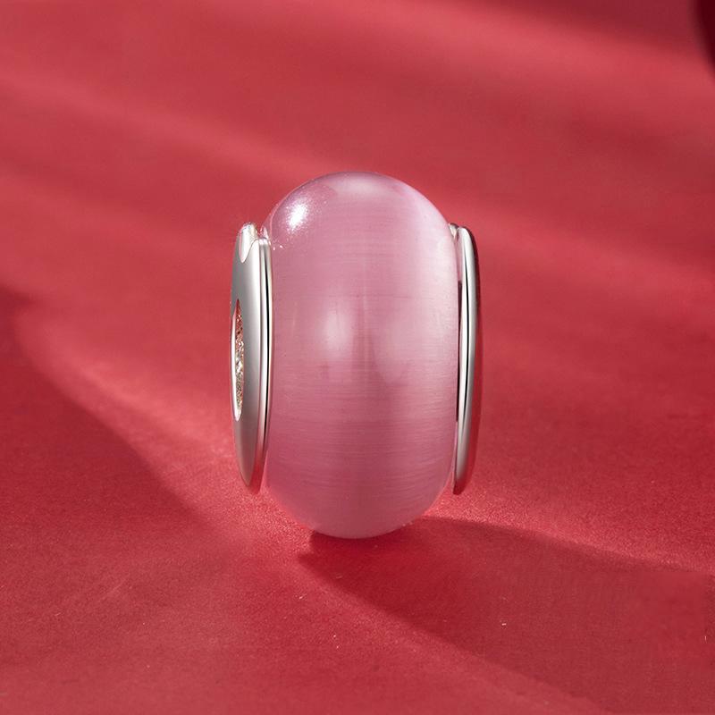 925 Sterling Silver Oxidized Love Glass Diy Beads