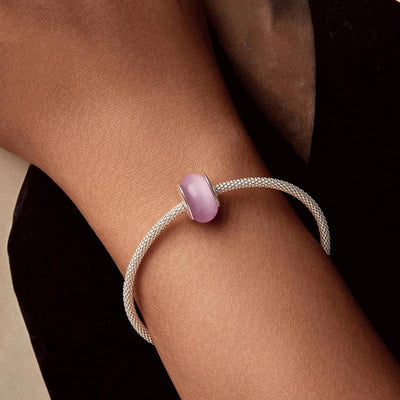 925 Sterling Silver Oxidized Love Glass Diy Beads