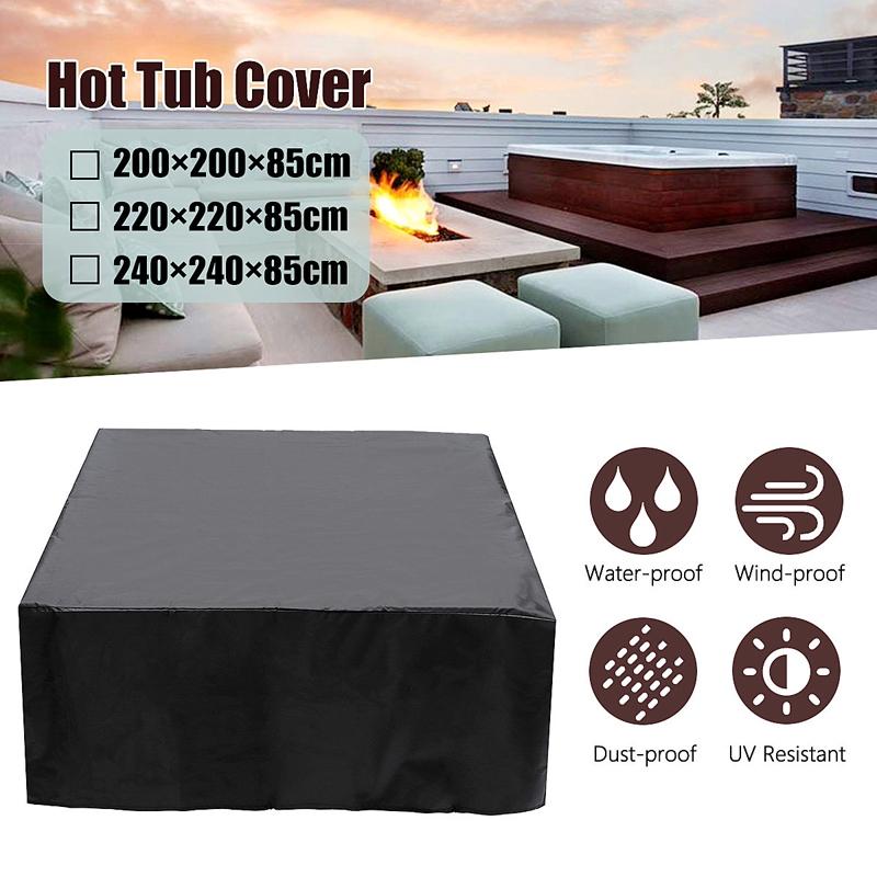 Waterproof Dustproof Protection Cover For Bathtub Pool Table & Chair - 231X231X30Cm - Silver