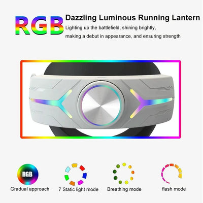 Foldable Rgb Headset for Meta Quest 3 - Usb Rechargeable - Elite