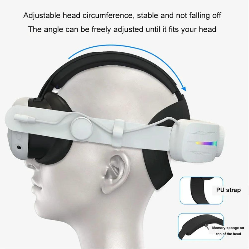 Foldable Rgb Headset for Meta Quest 3 - Usb Rechargeable - Elite