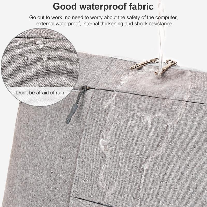 Portable Laptop Handbag - Fits 15.4-16 Inch - Casual Design - Grey