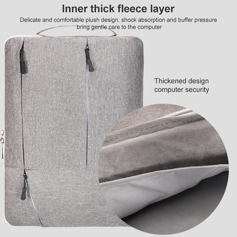 Portable Laptop Handbag - Fits 15.4-16 Inch - Casual Design - Grey