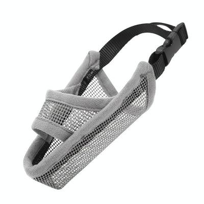 Dog Mouth Cover Anti-Bite Mesh Dog Mouth Cover Medium And Large Dogs Anti-Drop Mask Xs - Gray