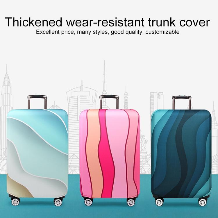 22-24 Inch Travel Suitcase Dust Covers - Elastic & Abrasion-resistant - Green Ripple