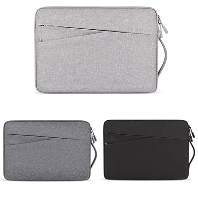 Polyester Laptop Liner Bag with Small Bag - Fits 14.1-15.4 Inch Devices - Hemp Grey
