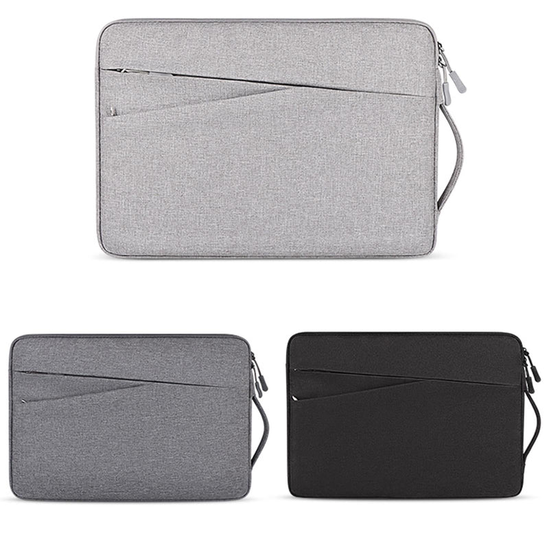 Polyester Laptop Liner Bag with Small Bag - Fits 14.1-15.4 Inch Devices - Hemp Grey