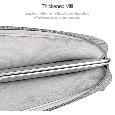 Polyester Laptop Liner Bag with Small Bag - Fits 14.1-15.4 Inch Devices - Hemp Grey