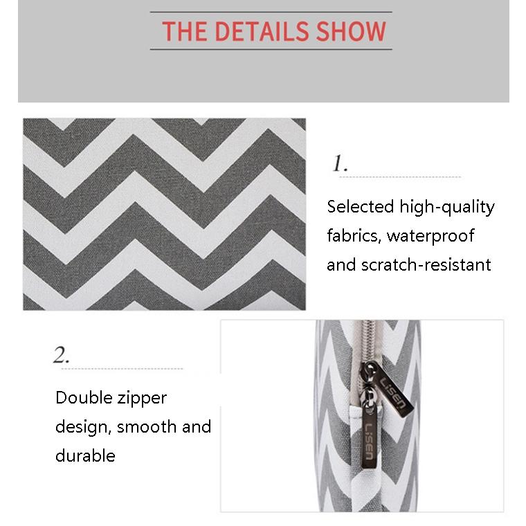 11.6 Wavy Pattern Notebook Liner Bag - Sleek Design - Gray