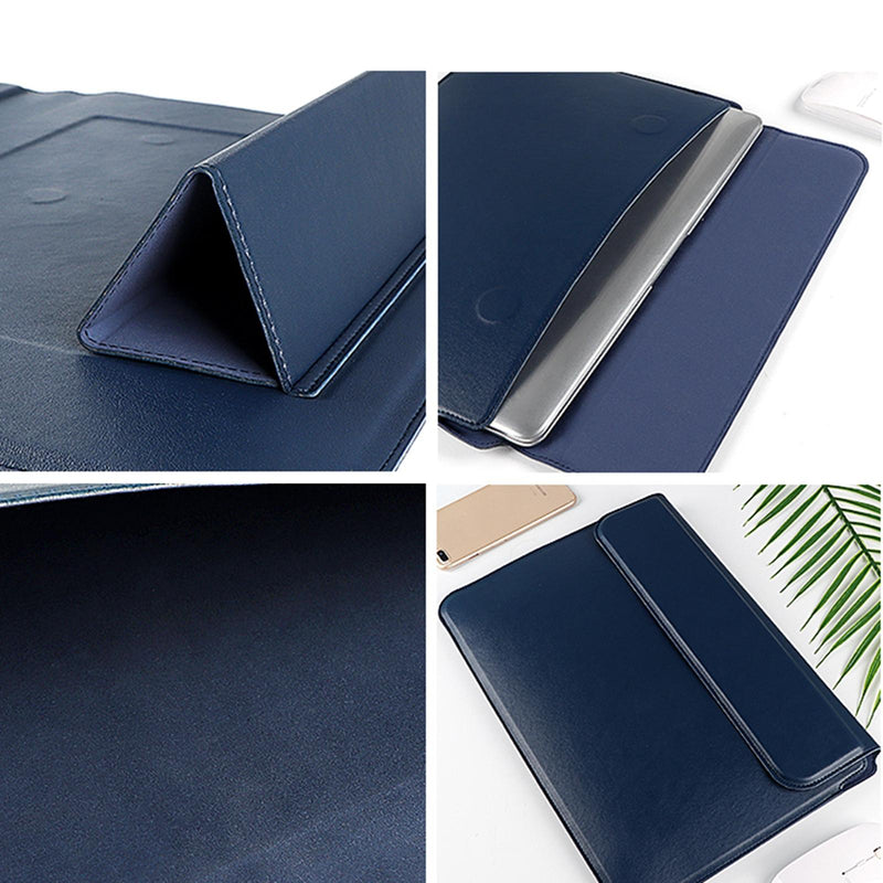 Multifunctional Notebook Liner Bag - Fits 14.1-15.4 Inch - Pu Material - Royal Blue